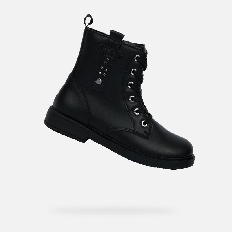 Čierne dievčenské členkové topánky Geox Eclair Girl 66700325