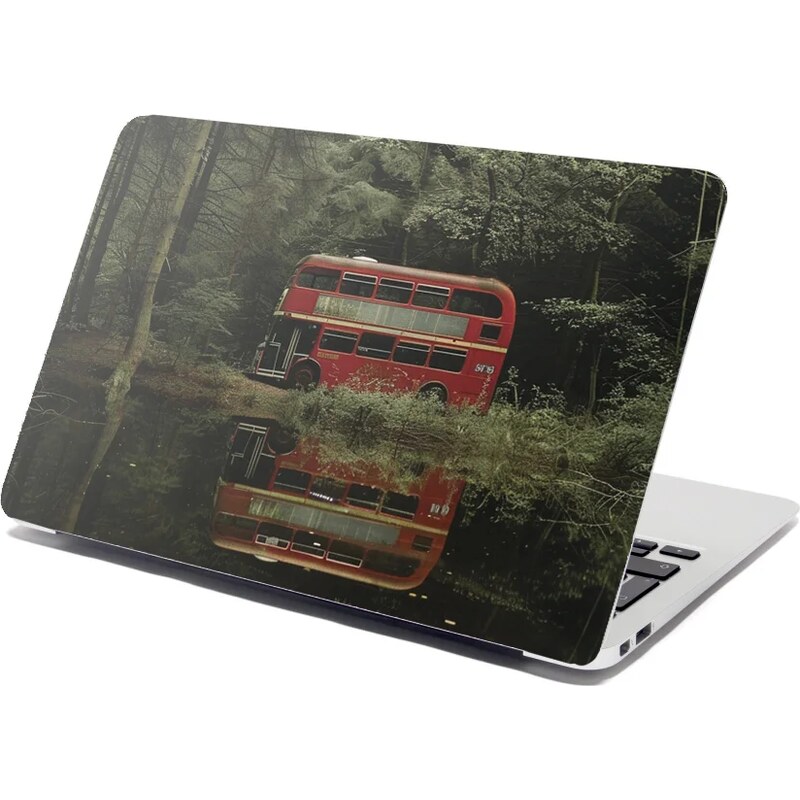 Sablio Samolepka na notebook Červený poschodový autobus 65112491