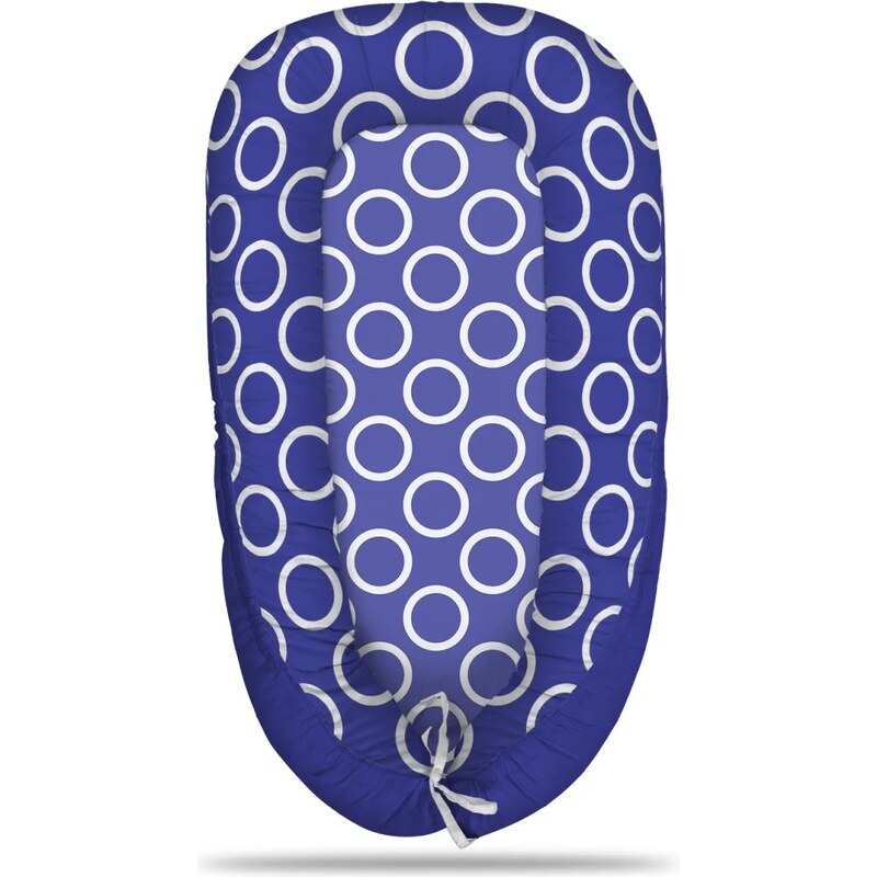 Sablio Hniezdočko pre bábätko Biele kruhy na modrej 65114105