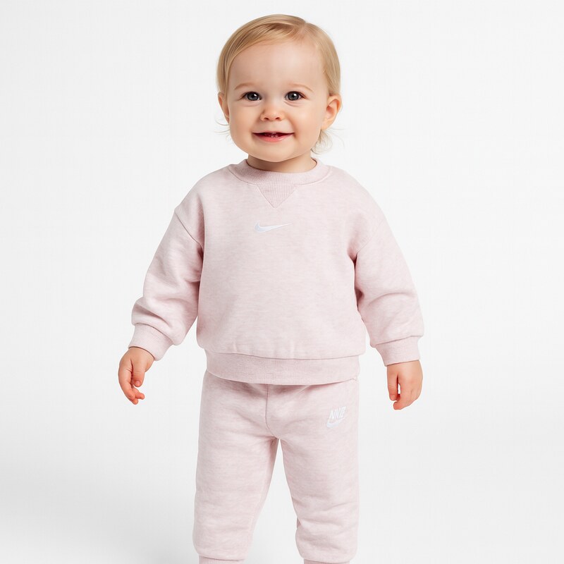 Nike kids essential fleece crew set PINK 63591781