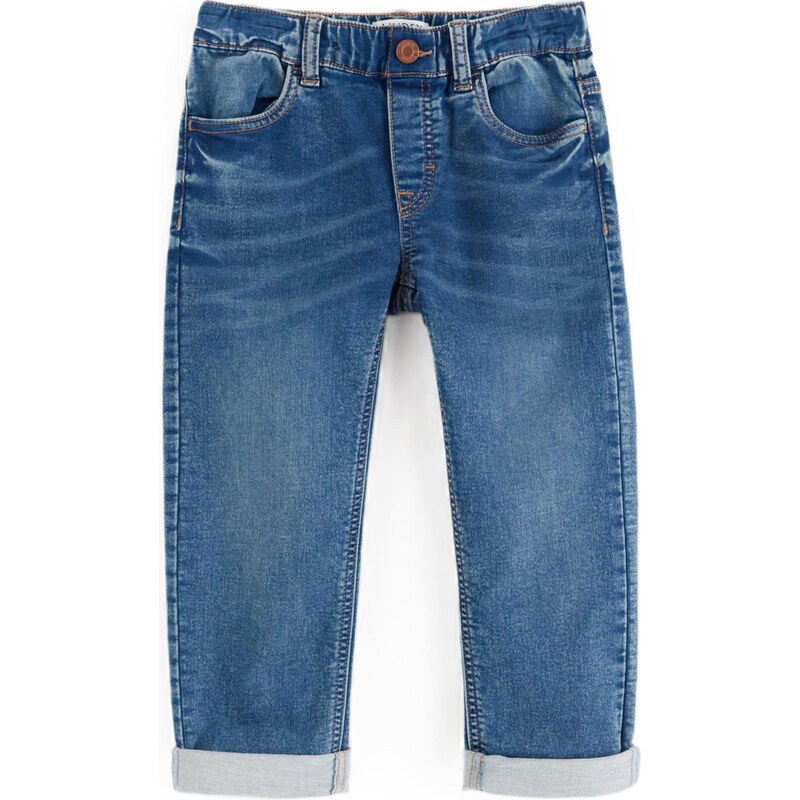 Lindex Džínsy Staffan modrá denim 66707222