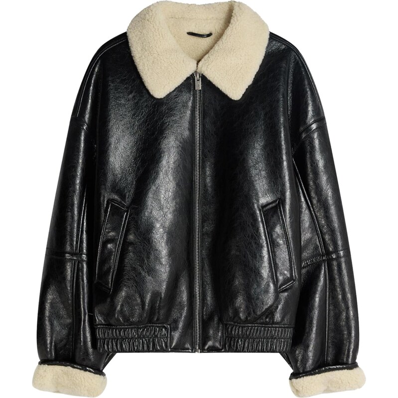 Bershka Prechodná bunda čierna 66707557