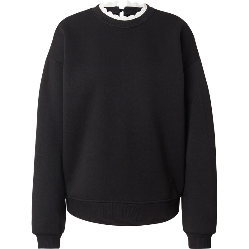 ABOUT YOU Mikina Willow čierna / biela 66707630