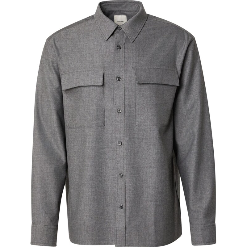 Calvin Klein Košeľa sivá melírovaná 66707667