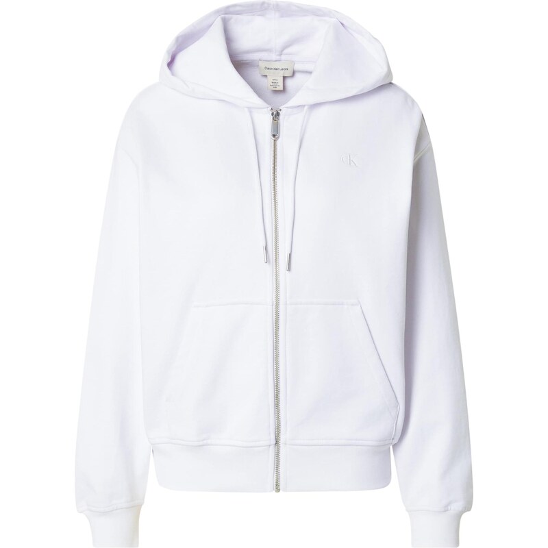 Calvin Klein Jeans Tepláková bunda biela 66707683