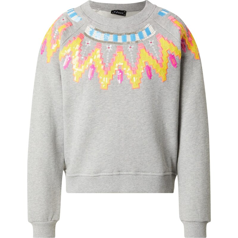 Grace Mikina svetlomodrá / žltá / sivá melírovaná / svetloružová 66707679