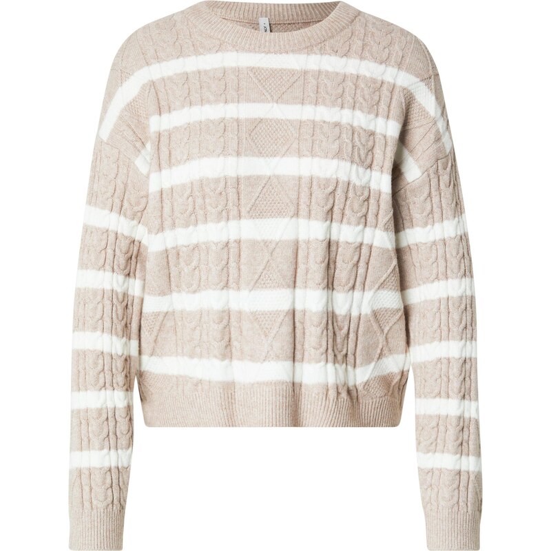 ONLY Sveter ONLKATIA mokka / biela 66707699