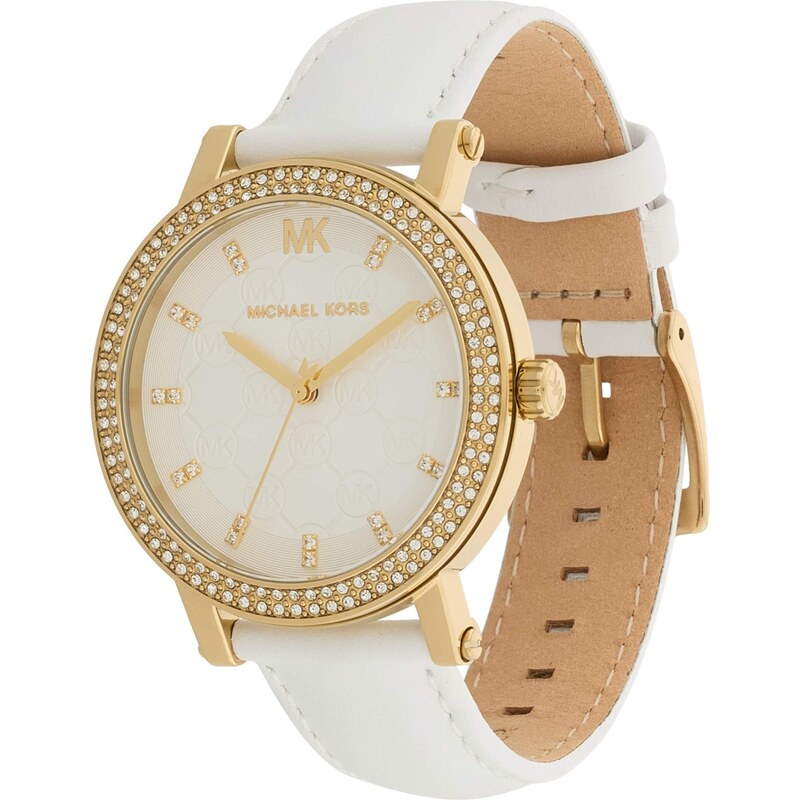 MICHAEL Michael Kors Analógové hodinky COREY zlatá / biela 66707746