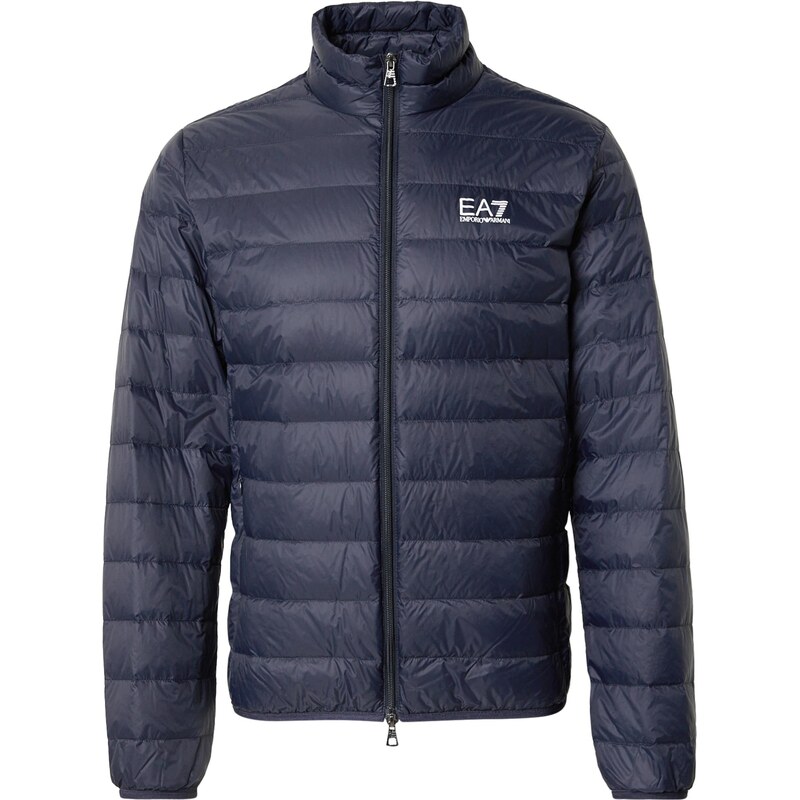 EA7 Emporio Armani Zimná bunda tmavomodrá / biela 66707741