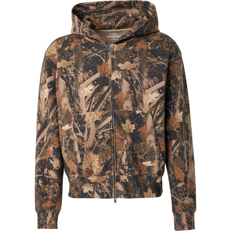 Abercrombie & Fitch Tepláková bunda gaštanová / kaki / olivová / 66707777