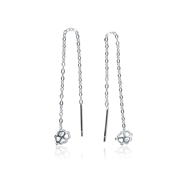 JVD Dlhé strieborné náušnice Štvorlístok SVLE2179XJ6BI00 66704295