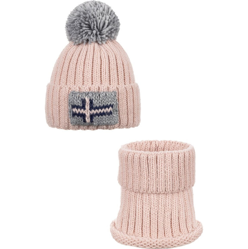 Ander OSLO vlnená čiapka a nákrčník - ružová 66708025