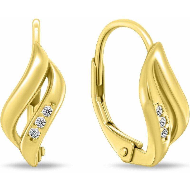 Brilio Silver Pôvabné pozlátené náušnice s kubickými zirkónmi EA1179Y 66707962