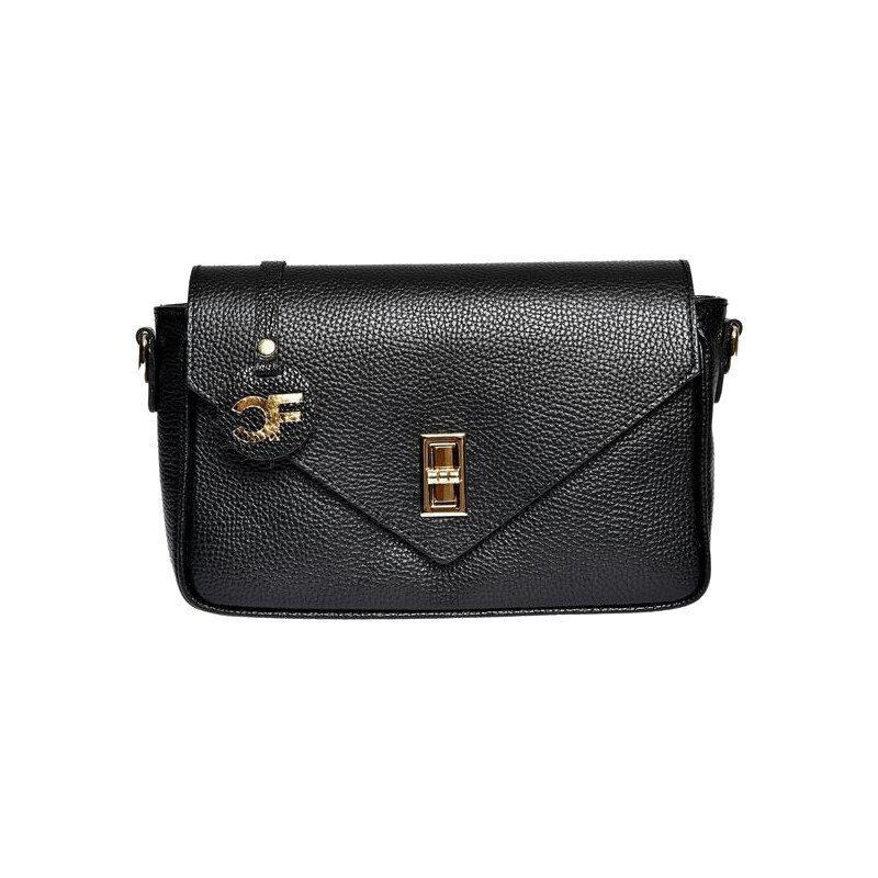 Carla Ferreri Dámska kožená crossbody kabelka CF1948T Nero 66707950