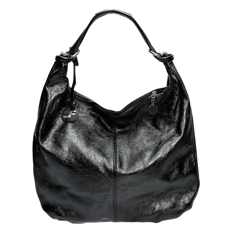 Carla Ferreri Dámska kožená kabelka Hobo CF8159 Nero 66707951