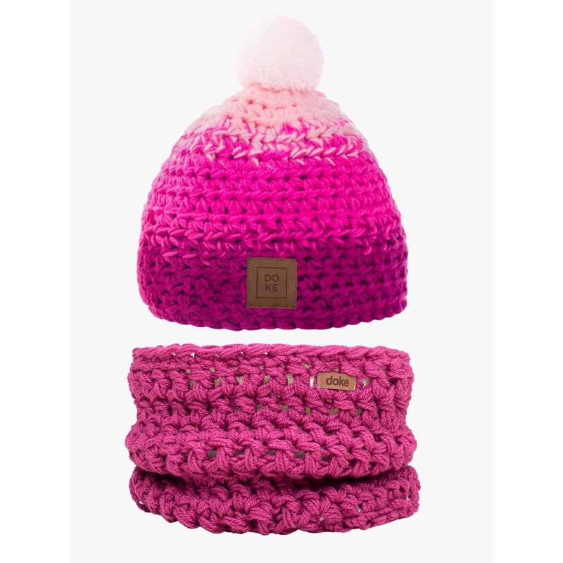 DOKE Detský set háčkovaný kulich rose do 11 let 67735150