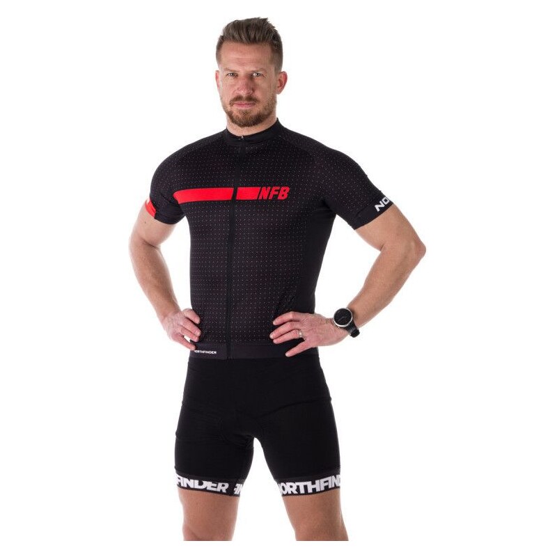 NorthFinder Gerardo dres, pánsky, čierno-červený 66708553