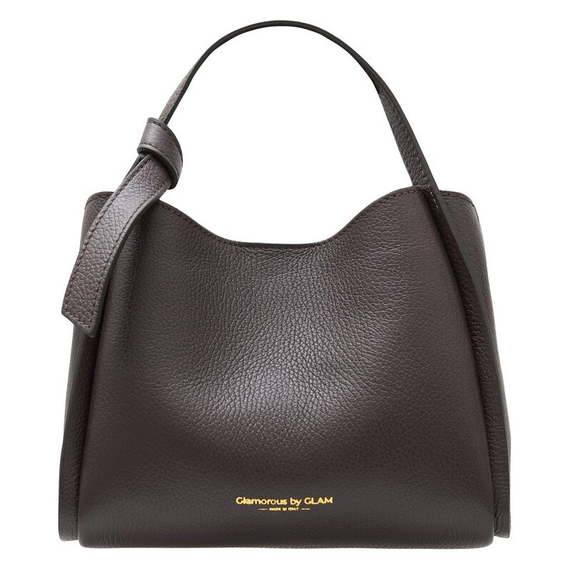 Glamorous by GLAM Dámská kožená kabelka do ruky tmavě hnědá 66709308