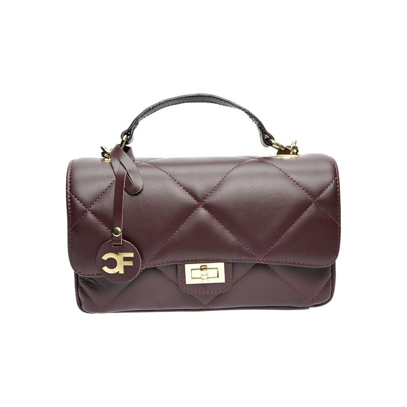 Carla Ferreri Dámska kožená crossbody kabelka CF2211 Vino 66709282