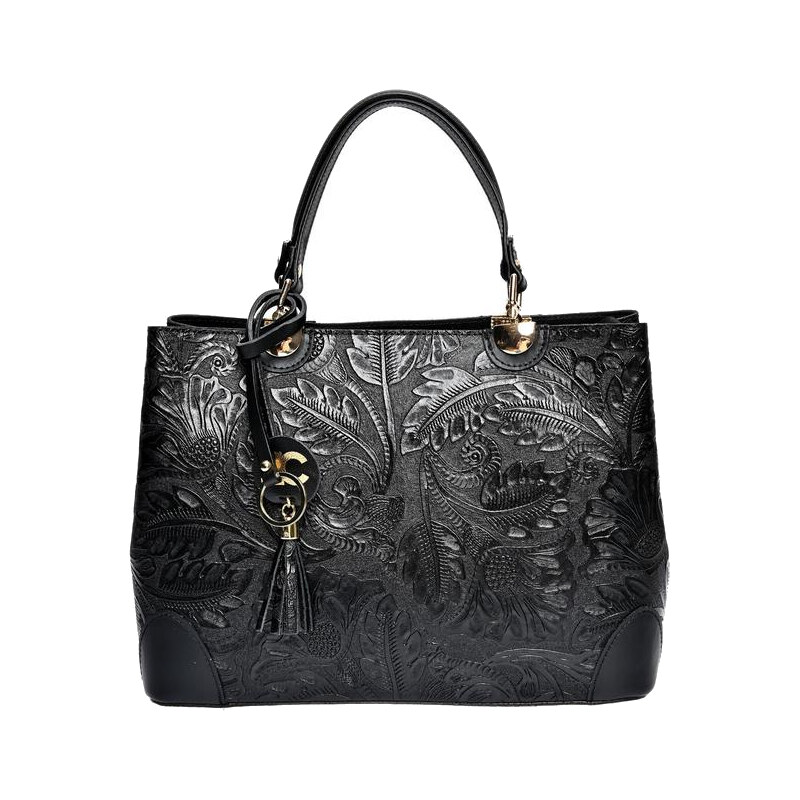 Carla Ferreri Dámska kožená kabelka CF3127 Nero 66709283