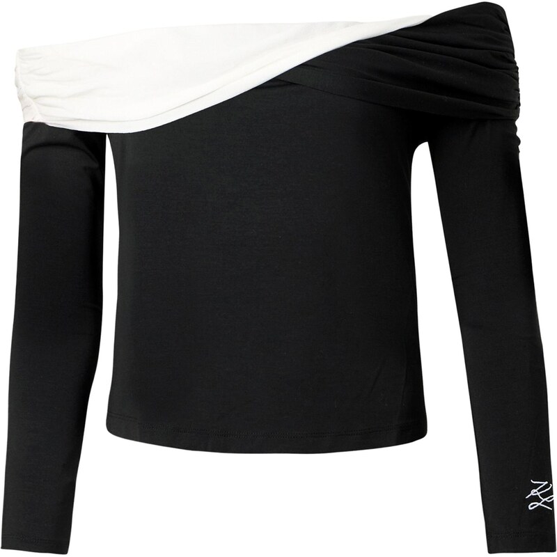 Karl Lagerfeld Tričko čierna / biela 66263852