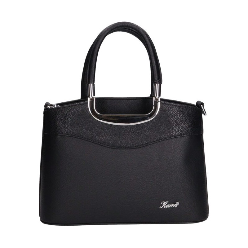 E-shop Katrins Fashion Čierna menšia elegantná kabelka do ruky Karen
