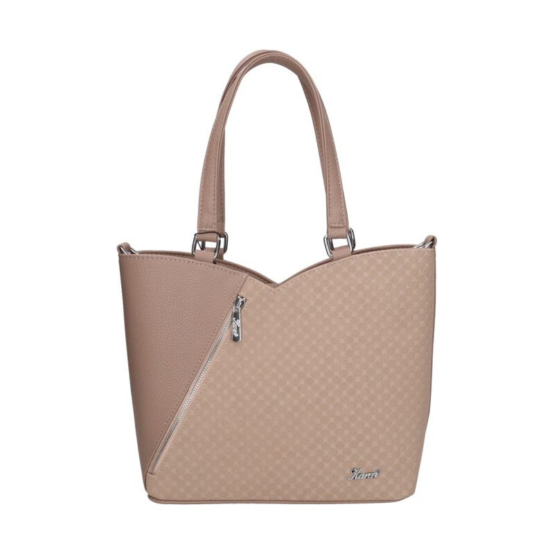 Katrins Fashion Dámska béžová kabelka cez plece Karen 49434034