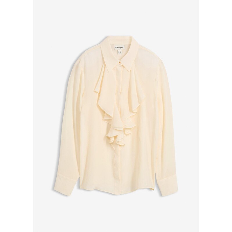 bonprix Blúzka s hodvábom, farba béžová 66711404