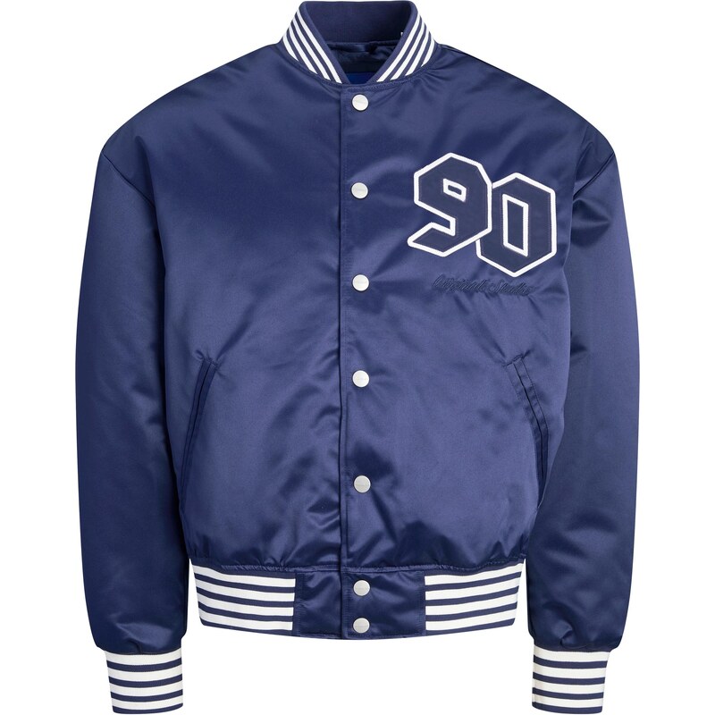 JACK & JONES Prechodná bunda JORMEADOWS námornícka modrá / biela 66018154