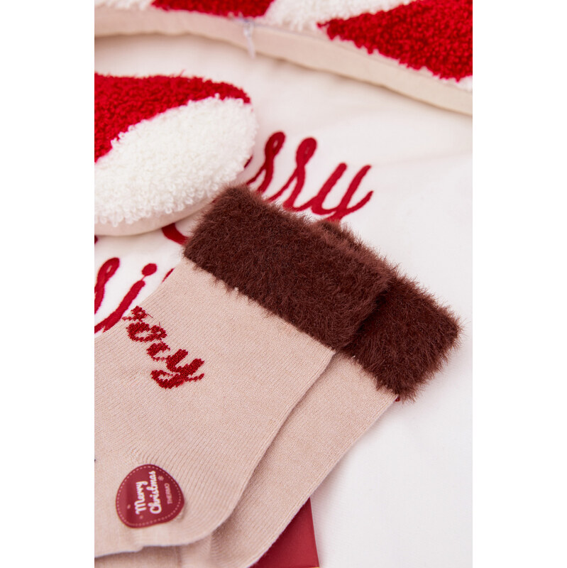 Aura.via Vianočné detské ponožky s kožušinou 66728285