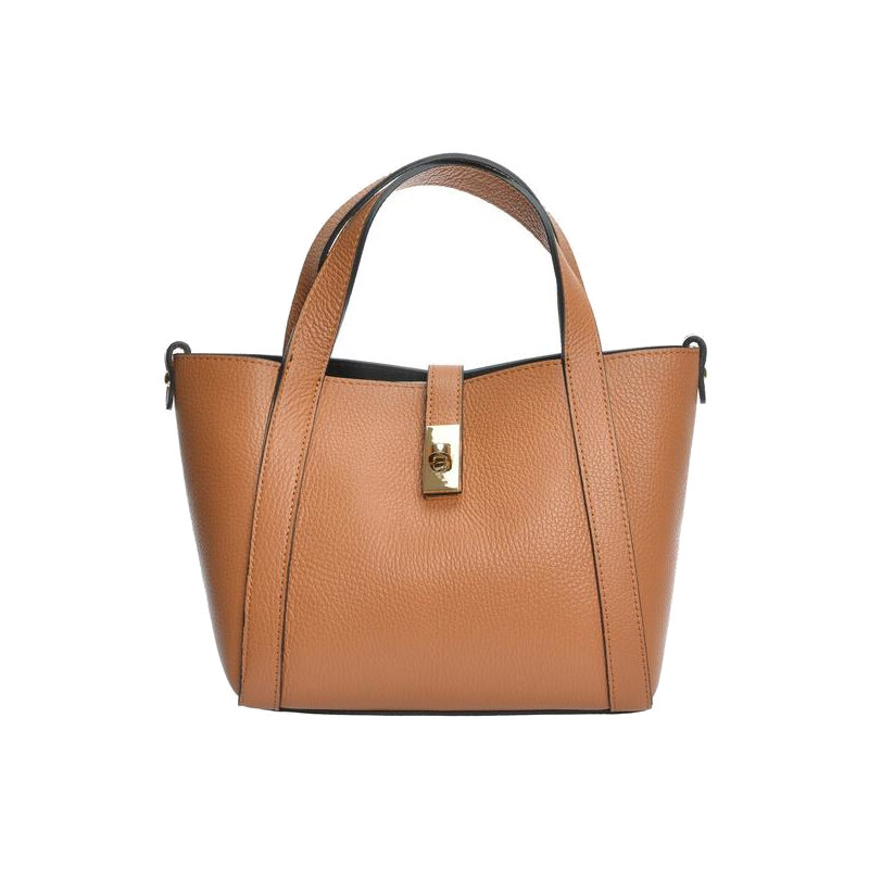 Anna Luchini Dámska kožená kabelka AL WH TSBV 20 Cognac 66712485