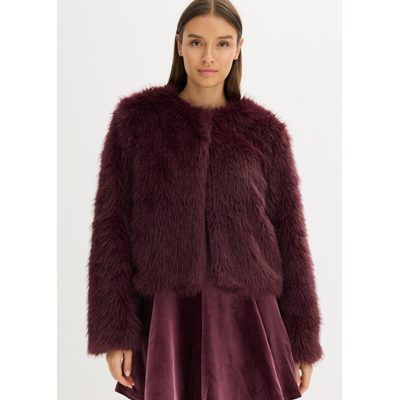 bonprix Bunda, imitácia kožušiny, farba hnedá 66696953