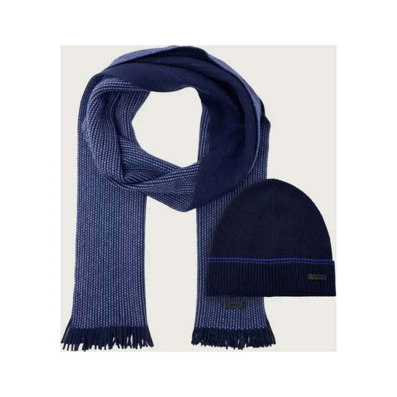 BOSS BLACK Šál + čiapka Hernesto_SET | s prímesou vlny 66248352