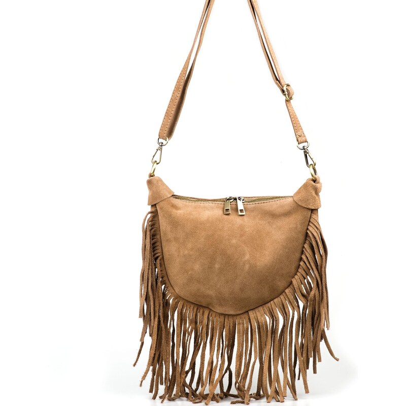 Blaire Kožená crossbody kabelka Maite fango 66713175