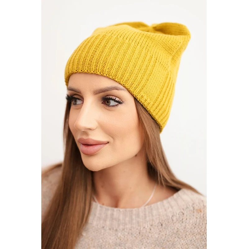 Kesi Dámska zimná čiapka z vlny s klasickým prúžkovaným vzorom K444 66713242