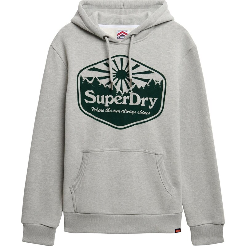 Superdry & Co Mikina Sun sivá melírovaná / jedľová 68298454
