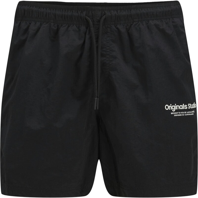 JACK & JONES Plavecké šortky NAXOS čierna / biela 66718245