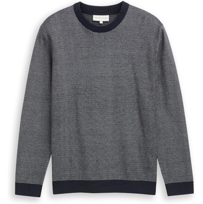 TOM TAILOR Sveter námornícka modrá / dymovo modrá / biela 66718333