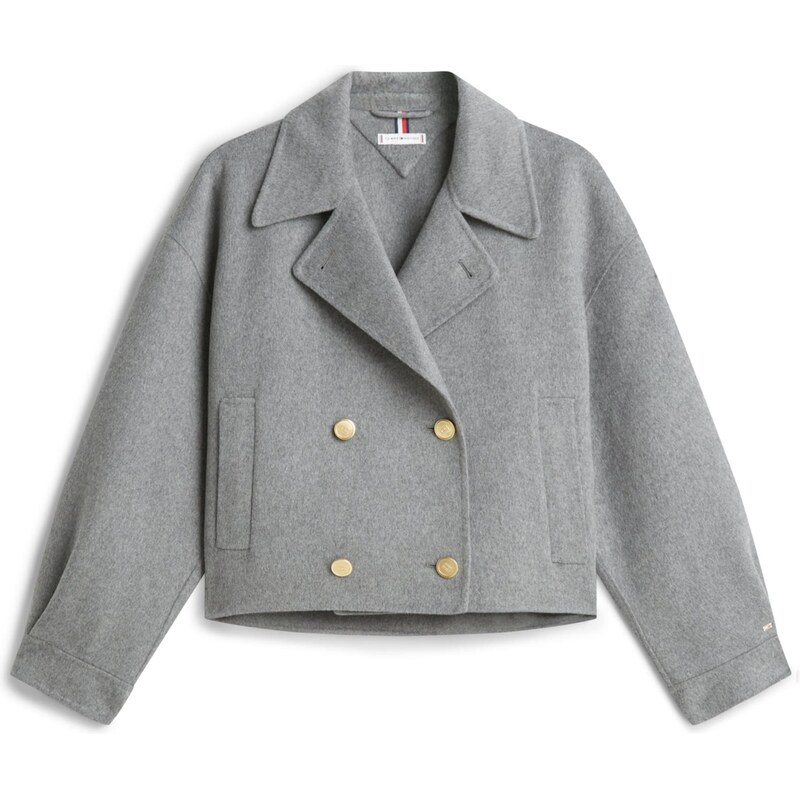 TOMMY HILFIGER Prechodná bunda sivá melírovaná 66718415