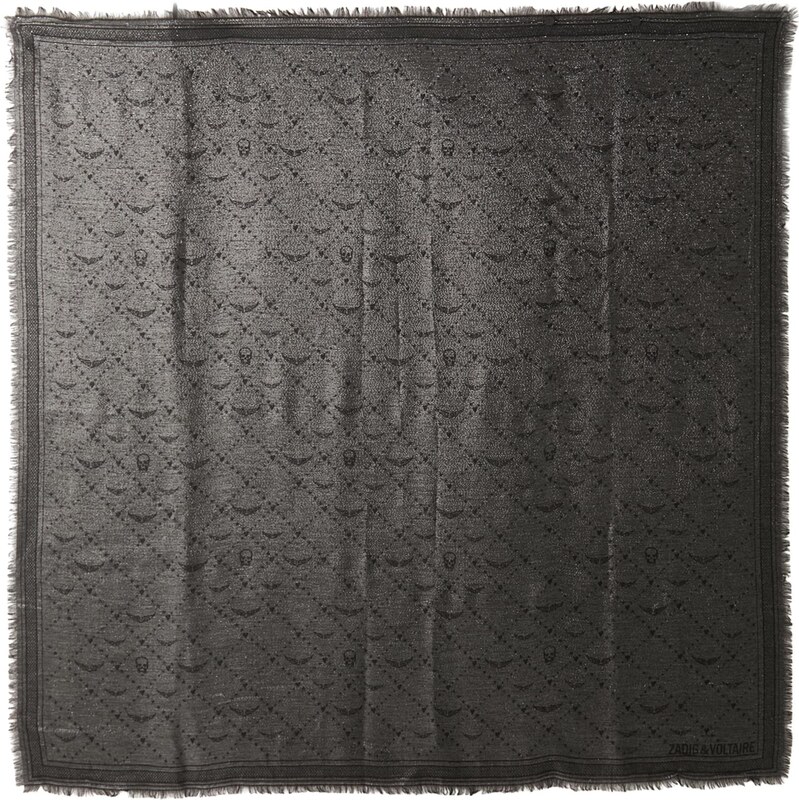 Zadig & Voltaire Šatka GLENN čierna / strieborná 66718435