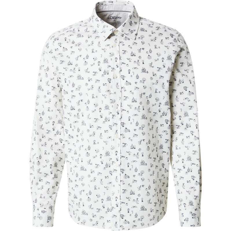 s.Oliver Košeľa čierna / biela 66718473