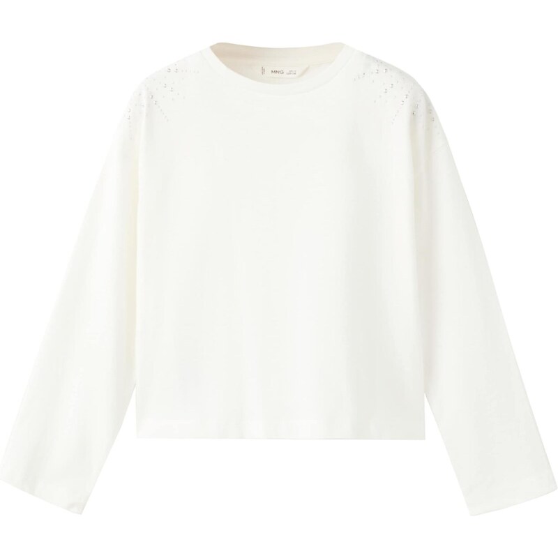 MANGO KIDS Tričko PERLI šedobiela 66718520