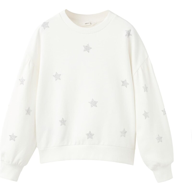 MANGO KIDS Mikina STARRY strieborná / šedobiela 66718524