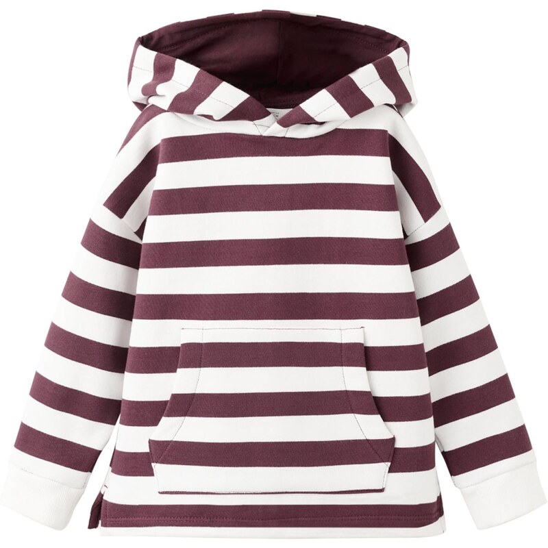 MANGO KIDS Mikina JAMES tmavočervená / biela 66718527