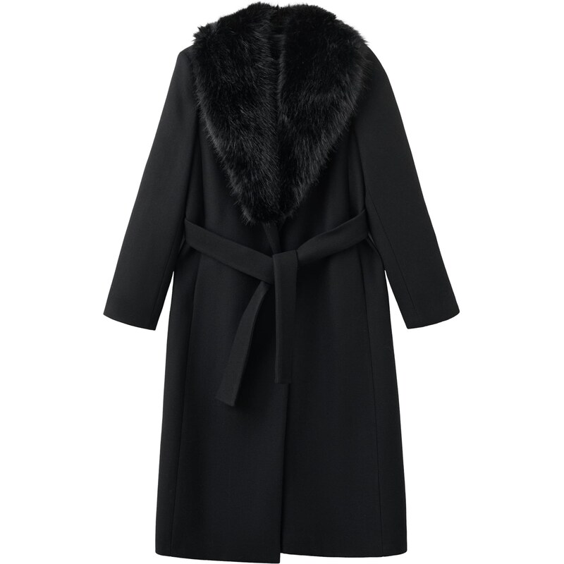 MANGO Prechodný kabát DOLCE čierna 66718562