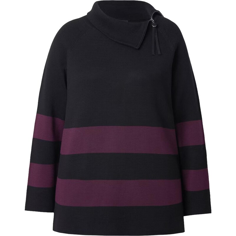 Ulla Popken Sveter burgundská / čierna 66718583