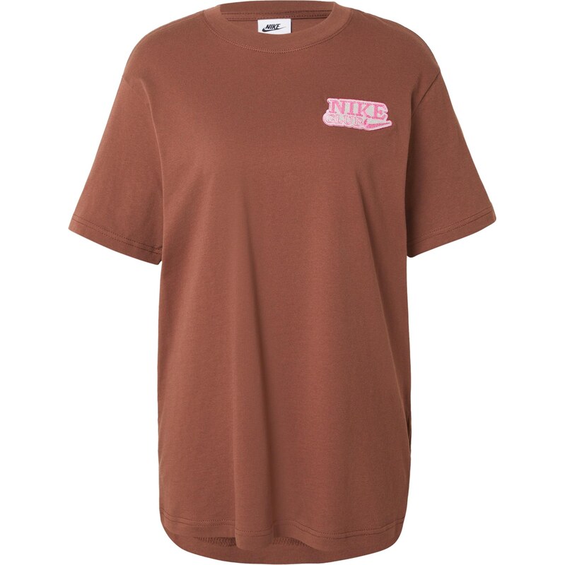 Nike Sportswear Tričko hnedá / ružová / šedobiela 66718722