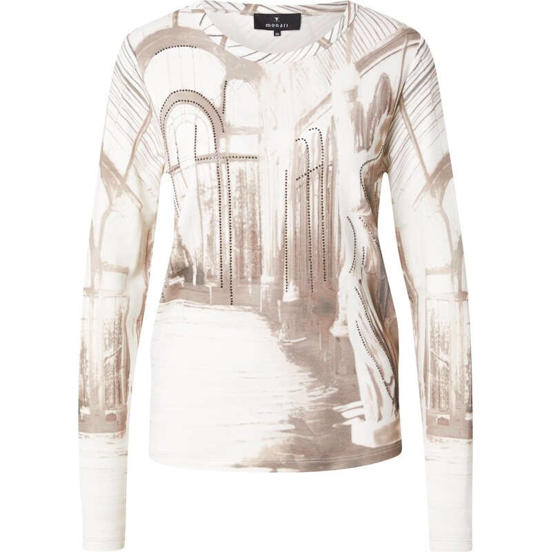 monari Tričko hnedá / kapučíno / šedobiela 66718768