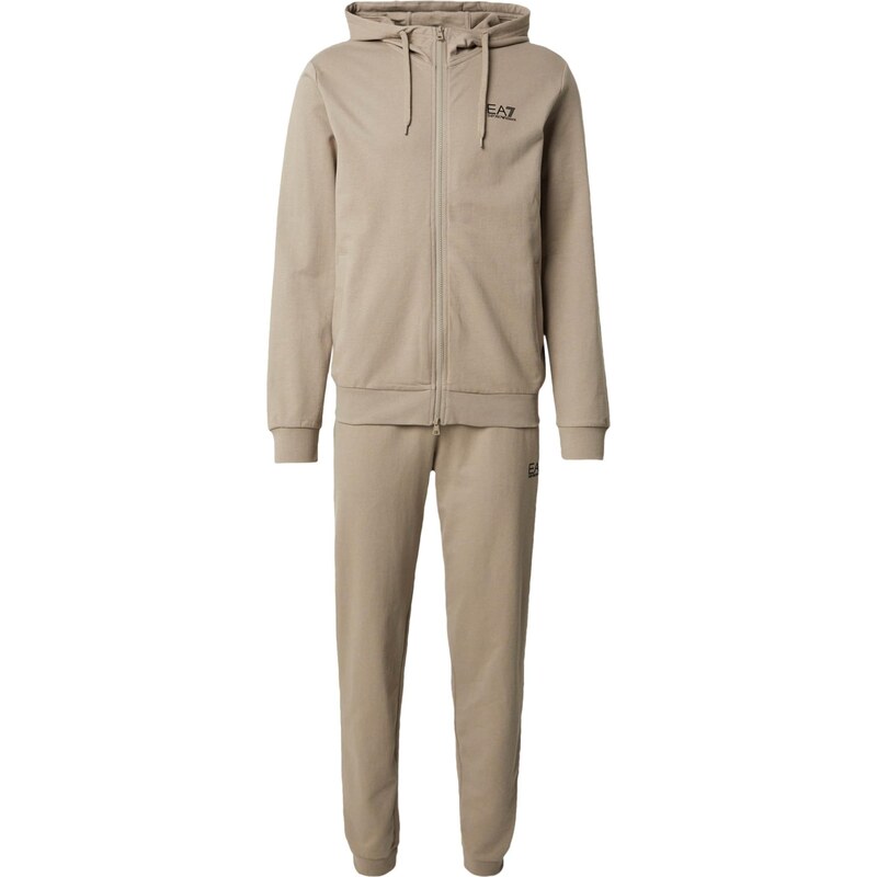 EA7 Emporio Armani Joggingová súprava svetlohnedá / čierna 66718796