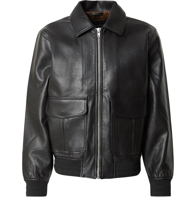 Abercrombie & Fitch Prechodná bunda čierna 66718801